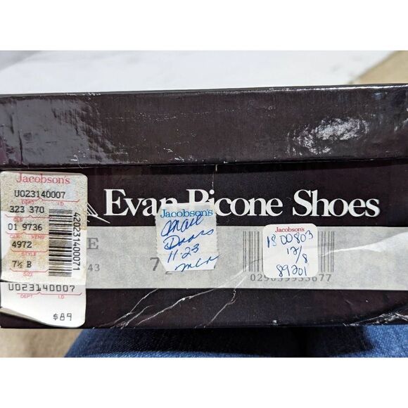 Vintage Evan Picone Women's 7.5 Satin Pump 3" Heel Rhinestone Center Rosette 7.5 - Picture 8 of 9